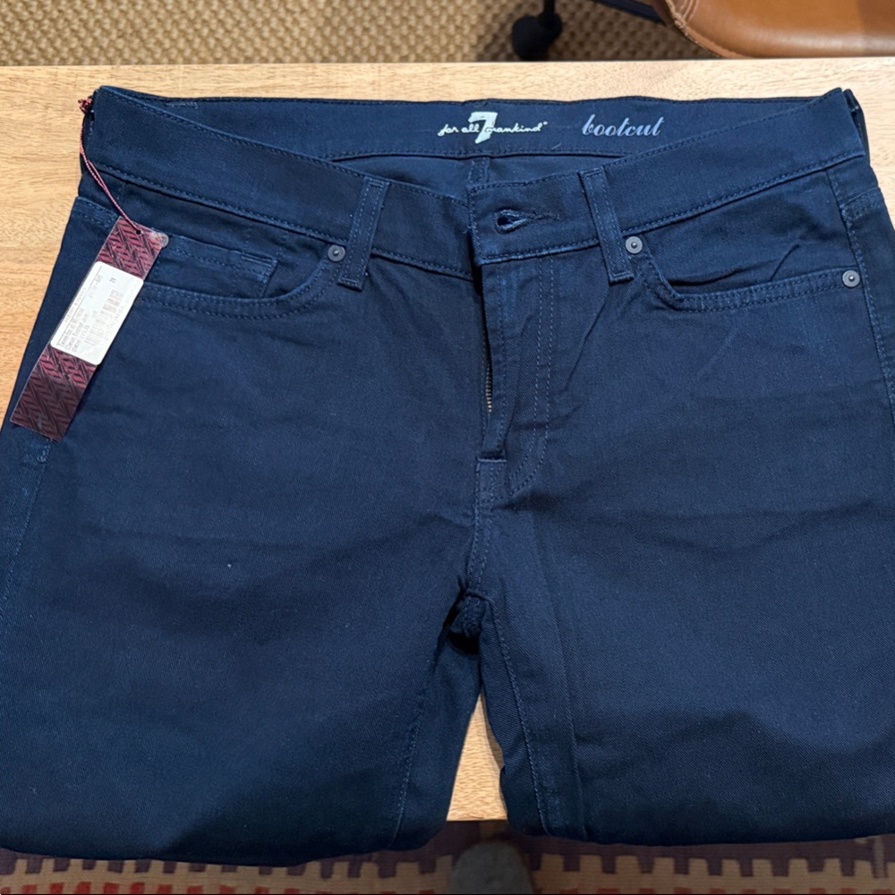 NWT 7 For All Mankind Dark Blue Bootcut Jeans